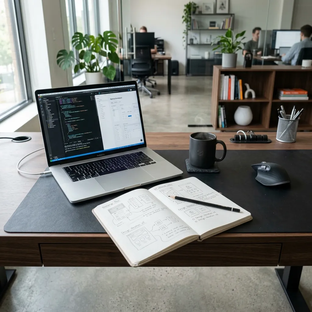 South Pixels Modern Office Desk Setup